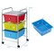 3 Drawers Metal Rolling Storage Cart with 4 Universal Casters Perfect Choice for Home or Office
